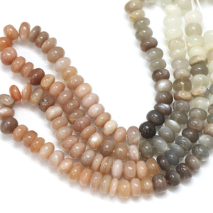 Cuentas Redondas Lisas de Piedra Lunar Multicolor Natural, Cuentas de Piedra Lunar Multicolor de 7-10 mm, Cuentas de Calidad AAA++ - Product Image 3