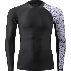 Custom Quick Dry Rash Guard Jiu Jitsu Set Sublimation <b>Printed</b> Rashguard Bjj for Men Quick Dry Rash Guard Jiu Jitsu - Product Image 3