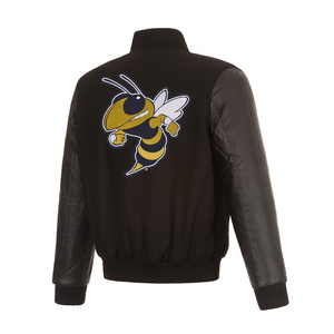 Chaqueta universitaria de manga negra de lujo personalizada para hombre decoración de bordado de invierno Letterman estudiantes servicio OEM transpirable - Product Image 3
