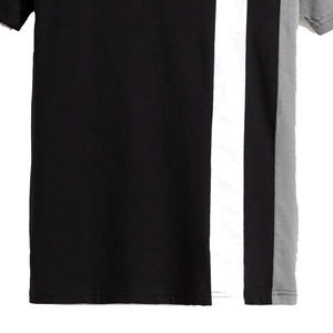 T-shirt décontracté pour homme, de haute qualité, noir, coupe classique, col rond, manches courtes, 100% coton, tissu tricoté, logo personnalisé, écologique - Product Image 4