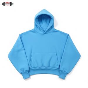 Haute qualité poids lourd surdimensionné 100% coton polaire hiver plaine teint hommes longueur régulière sweat à capuche bouffée impression 300gsm - Product Image 1