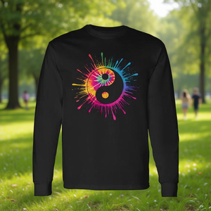 T-shirt a maniche lunghe tie-dye Yin Yang - Prodotto promozionale - Product Image 3