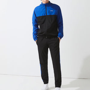 Ropa activa de tenis de dos tonos para hombre, traje para correr, estilo deportivo de invierno, conjunto de 2 piezas para gimnasio, sudaderas con capucha y sudaderas - Product Image 3