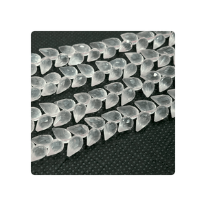 <b>Hot</b> Sale Premium 8 Inches 7x9 7x10mm Pink Rose Quartz Faceted Briolette Tear Drops <b>Stone</b> Beads for Jewelry Making - Product Image 2