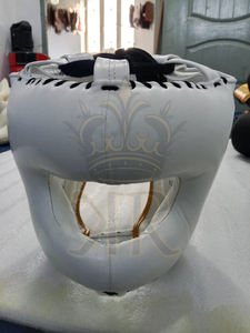 หมวกกันน็อคปกป้องศีรษะทำจากหนัง PU อุปกรณ์ฝึกมวยสำหรับศิลปะการต่อสู้ป้องกันใบหน้าออกแบบโลโก้ได้ตามต้องการ - Product Image 2