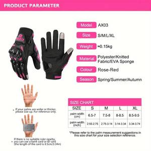 Gants de moto en cuir unisexe, compatibles avec les écrans tactiles, respirants, antidérapants, pour l'hiver, avec fermeture à boucle et crochet, pour le sport - Product Image 4