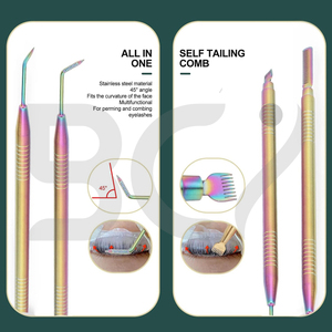 Outil de séparation pour rehaussement de cils, portable, double extrémité, 2 pièces, pour rehaussement de cils et recourbement des sourcils - Product Image 3