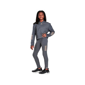 Conjunto de 2 Piezas de Leggings y Sudadera con Capucha para Niñas, Color Gris/Rosa, 100% Auténtico - Product Image 1