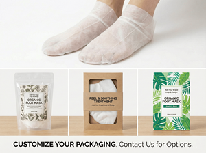 Masque pour les pieds en chaussettes organique hydratant, certifié CPNP et GMP, approvisionnement en vrac, étiquetage privé OEM/ODM pour femmes - Product Image 2