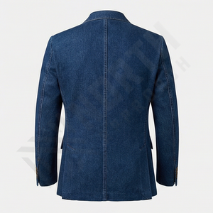 Chaqueta Vaquera Premium Transpirable para Hombre, Talla Grande, Alta Calidad, Reversible, Cuello Alto, Logotipo Frontal Personalizable, Colección de Moda - Product Image 2