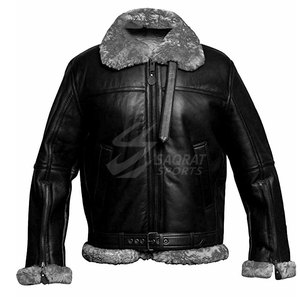 High Quality <b>Shearling</b> Leather <b>Jacket</b> Customized Logo Design Winter <b>Jacket</b> Fashion Clothing <b>Shearling</b> Leather <b>Jacket</b> <b>For</b> <b>Men</b> - Product Image 5