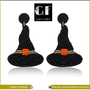 Halloween Christmas Accessories Wholesale Pumpkin Skull Drop Earrings for Halloween Buy From India - Product Image 2