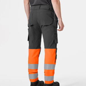 <b>Men's</b> High Visibility Reflective Safety <b>Work</b> Pants Casual Hi Vis <b>Cargo</b> <b>Trousers</b> With Elastic Waist Drawstring Pockets - Product Image 3