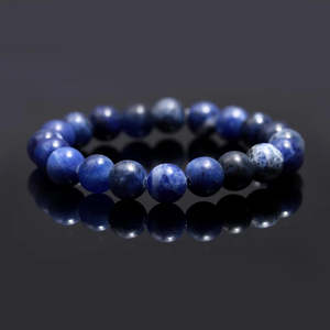 African Natural Blue Sodalite 8 mm Round Smooth <b>Gemstone</b> <b>Bracelet</b> 7 Inches Ball Shape for Gift - Product Image 5