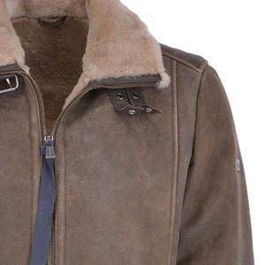 Nouveau Style hiver chaud épais en peau de mouton fourrure d'agneau longue en peau de mouton veste en cuir tricoté manches en peau de mouton polaire Softshell - Product Image 5