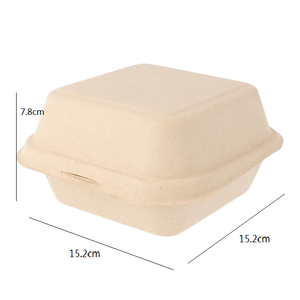 กล่องรูปทรงเปลือกหอย 500 ชิ้น - กล่องแซนวิชสำหรับแฮมเบอร์เกอร์จากอ้อย ทำจากวัสดุชานอ้อยที่ทนทาน - Product Image 3