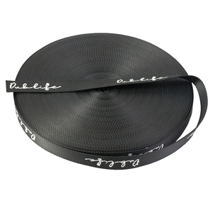 Factory Custom Black Nylon Embroidery Jacquard Webbing For Accessory