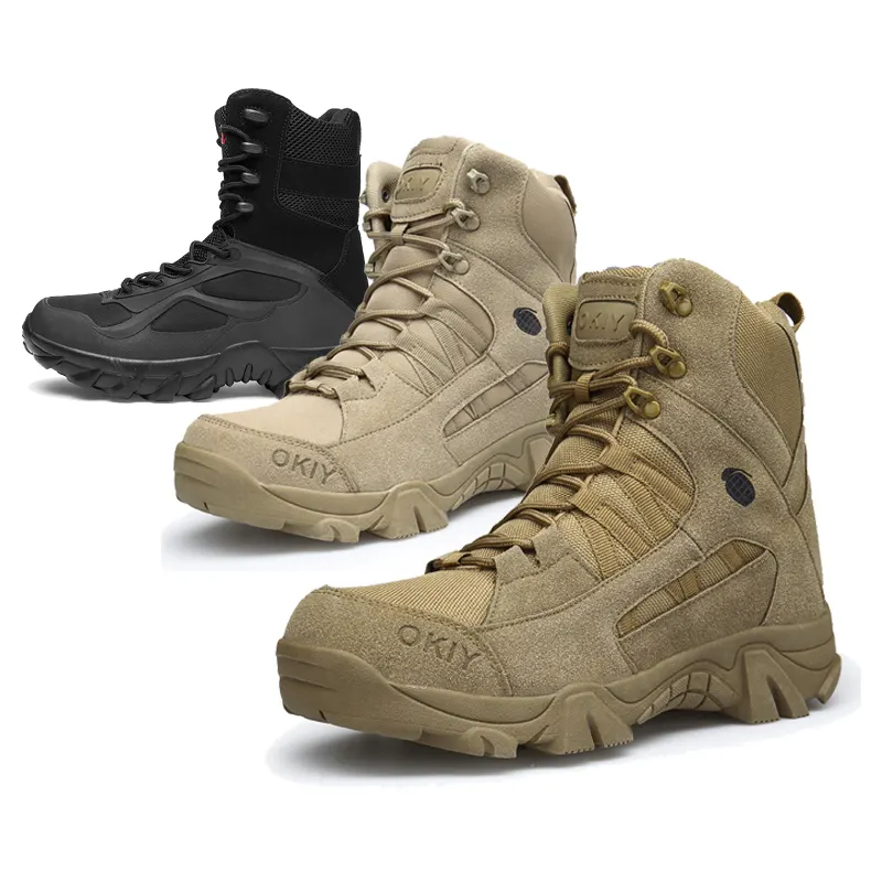 Four-season boots Special Forces hiking boots Outdoor waterproof high-top desert tactical boots Large size