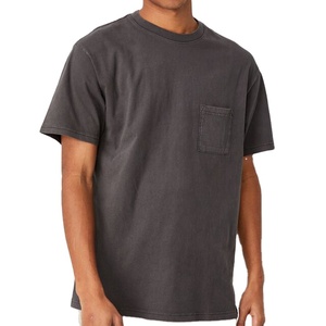 Camiseta personalizada de algodón 100% para hombre, Camiseta holgada de manga corta de gran tamaño con hombros caídos, camiseta de Hip Hop para hombre - Product Image 1