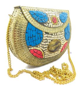 Sac à main en mosaïque traditionnel fait à la main avec un savoir-faire unique pour les défilés et les événements de mode à un prix abordable - Product Image 4