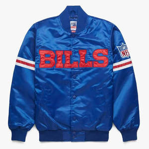 Veste de baseball en satin pour homme, inspirée des équipes, bomber varsity, doublure matelassée, fermeture à pression, streetwear, vêtements d'extérieur - Product Image 5