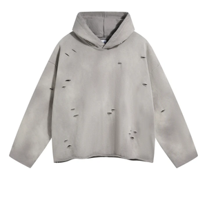 Top Tendance Sun Faded Hoodie pour Hommes Doux et Lisse Confortable Séchage Rapide Street Wear Ourlet Brut Taille Basse quantité minimale de commande Tournage Rapide - Product Image 1