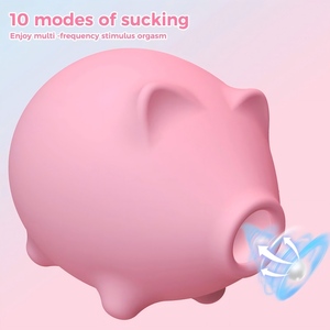 Vibratore a Forma di Maialino, Giocattolo Sessuale Femminile, Stimolatore Clitorideo in Silicone, <span class=keywords><strong>Mini</strong></span> Vibratore per Donne, Giocattoli per Adulti - Product Image 1