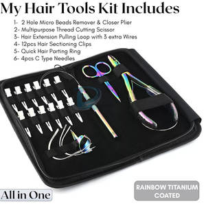 Pince et outils pour extensions de cheveux en acier inoxydable léger, vente directe d'usine, plusieurs couleurs - Product Image 2