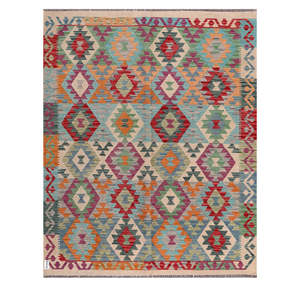 พรมกิลิมไมมาณา อัฟกานิสถาน ขนาด 194 x 159 ซม. สำหรับตกแต่งบ้าน - Product Image 1