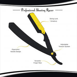 Maquinilla de afeitar de la mejor calidad al por mayor con logotipo personalizado, maquinillas de afeitar rectas de acero inoxidable para salón, los mejores productos, maquinilla de afeitar de peluquero - Product Image 4