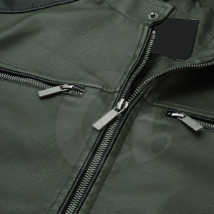 Servicio OEM, Chaqueta de Cuero Vacuno para Hombre con Cuello Alto, Etiqueta Privada Personalizable para Invierno - Product Image 4