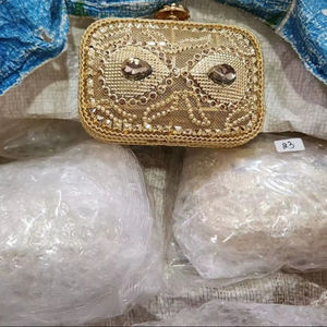 Bolso de Mano de Noche para Novia, Hecho a Mano con Cuentas de Perlas, Correa de Hombro, Cierre de Solapa, Forro de Satén, Accesorio de Moda para Boda - Product Image 1