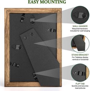 กรอบรูปทำจากไม้ขัดเงาทรงกลมพร้อมรูปสี่เหลี่ยมจัตุรัสปรับขนาดได้ตามต้องการราคาของขวัญที่ดีที่สุด - Product Image 6