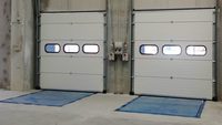 Portes de garage sectionnelles coulissantes en acier au design moderne, avec filet en fibre de verre, isolation thermique, ouverture latérale électrique, pour villa, garantie 1 an