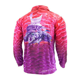 Impression personnalisée Maillot de pêche pour jeunes Polyester à manches longues Vêtements de pêche par sublimation Chemises de pêche pour hommes Protection UV Séchage rapide - Product Image 4
