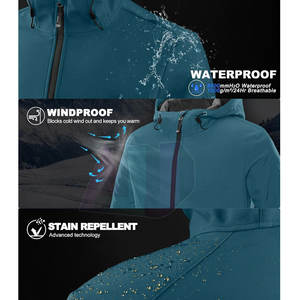 Men's Warm Lightweight Softshell Jacket with Smooth Exterior Breathable Eco-Friendly Winter Outdoor Jacket Front Logo - Product Image 3