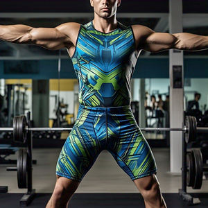 OEM Sublimation Compression Shorts Avec Poche Haute Qualité 100% Polyester Workout Yoga Shorts Hommes - Product Image 2