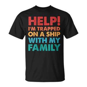 T-shirt assorti pour croisière en famille, manches courtes, en coton, drôle, pour adultes, pour réunions de famille, fête, toutes saisons - Product Image 1