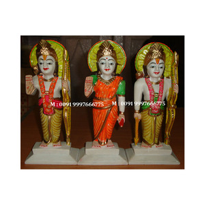Magnifique statue artisanale en marbre blanc de Shree Ram Darbar avec Maa Sita pour Diwali et Dussehra Pooja, à prix raisonnable pour les acheteurs. - Product Image 1