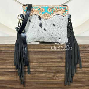 Bolsos Cruzados de Cuero Vacuno Hechos a Mano, Mini Bolsos de Flecos para Mujer, Bolso de Cuero Genuino para Damas, Última Moda en Venta - Product Image 1