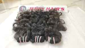 Extensiones de cabello ondulado de templo indio crudo sin procesar 100% al por mayor estilo ondulado profundo suelto cutícula de donante único alineada natural - Product Image 5