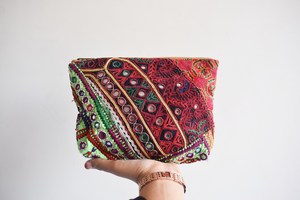 Pochette Afghani, sac pochette vintage brodé, sac pochette Afghani, pochette Banjara boho, sac de travail Patch pochette indienne - Product Image 4