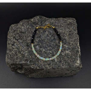 Ethiopian <b>Opal</b> & Black Spinel Fashion Body Jewelry <b>Bracelet</b> - Product Image 4