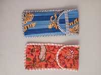 Bolsa de Mano Plegable de Algodón Ecológico Acolchado, Funda para Móvil, Estilo Moderno, Pequeña Capacidad, Bolsa de Cosméticos de Uso Diario Sin Asa