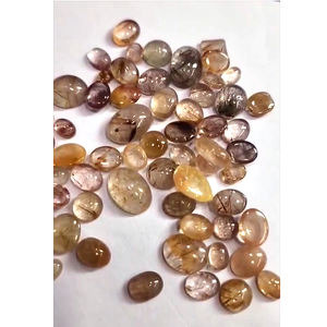 1100ชิ้นของ rutile QUARTZ สีทองธรรมชาติ8x6มม. 9x7มม. 10x8มม. ลูกแพร์รูปไข่ทรงกลม cabon 2250 CTS มาก iroc ขายพลอย CAB เรา $136 - Product Image 5