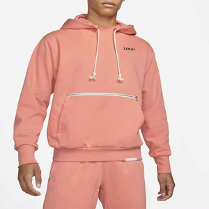 Sweat à capuche pour hommes avec logo personnalisé de haute qualité au prix de gros pour les hommes pull à capuche respirant et surdimensionné en coton mélangé de base - Product Image 6