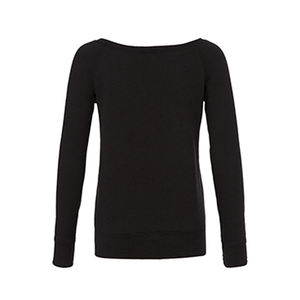 Pull pour femme Tri-mélange Ultra doux à manches longues pull Bella + toile femmes éponge polaire col large sweat - Product Image 4