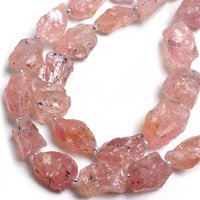 Perles de pierres précieuses brutes de quartz rose de mousse naturelle en gros pierre de quartz brute naturelle pierre de cristal brut à des fins curatives