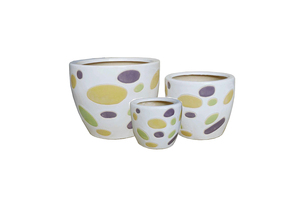 ดีไซน์กระถางต้นไม้ไม้ไผ่เคลือบเงาสำหรับใช้ในร่ม กระถางเซรามิกสีขาว กระถางดินเผา กระถางเซรามิกสำหรับปลูกต้นไม้พร้อมต้นไม้สีเขียว กระถางต้นไม้เซรามิก - Product Image 6