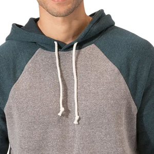 เสื้อฮู้ดผ้า100% หนาสำหรับผู้ชายผ้าคอตตอนย้อมสีล้วนคลุมไหล่ตกสำหรับฤดูหนาวโลโก้ตามสั่ง - Product Image 5